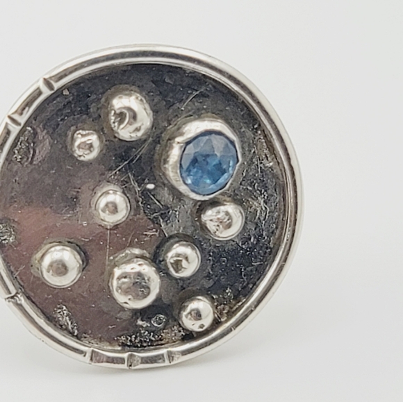 DREAMYJWLS Jewelry - KYANITE ROUND RING HANDMADE IN STERLING SILVER METAL SIZE 7
